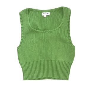 L.A. Hearts Green Knit Sweater Vest - 100% Cotton - Size Small